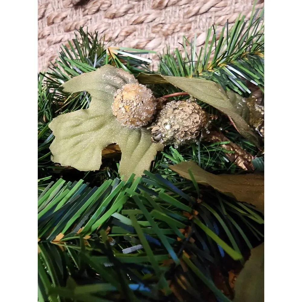 Wreath Christmas Angel Cherub Gold 25